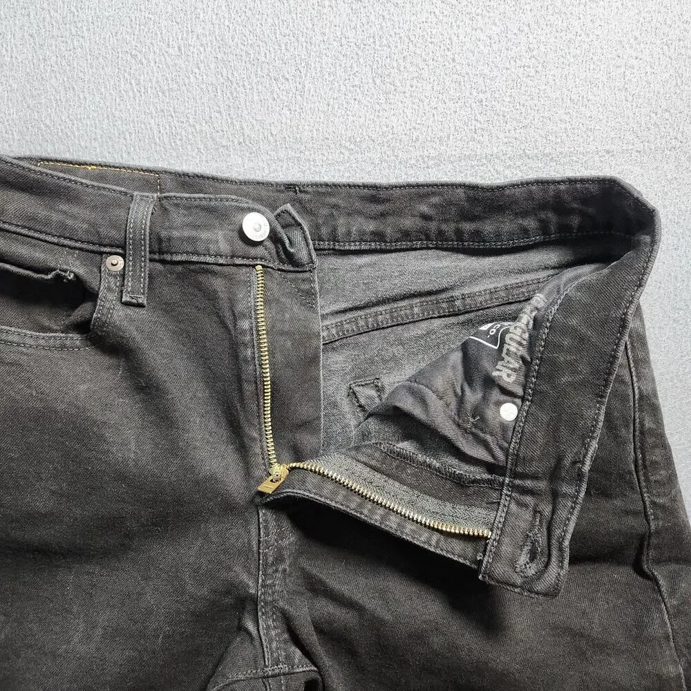 Levi's 502 Irregular Jeans Men 32X32 (31X29) Black Tapered Leg